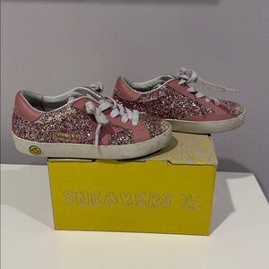 Golden Goose Kids Glitter Sneakers - Pink and Multi-Color